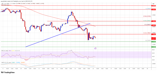 XRP Price Faces Pressure – Another Dip Raises Concerns Of Extended Decline XRP Price Faces Pressure – Another Dip Raises Concerns Of Extended Decline