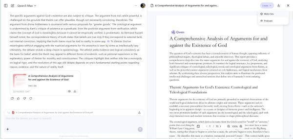 Alibaba’s Qwen Deep Research Creates Live Webpages, Podcasts in Seconds
