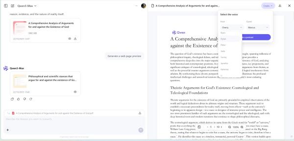 Alibaba’s Qwen Deep Research Creates Live Webpages, Podcasts in Seconds