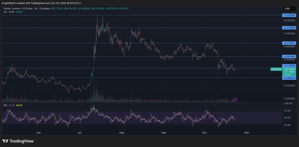 Stellar Edges Lower 0.4% to $0.3123 as Partnership News Surfaces