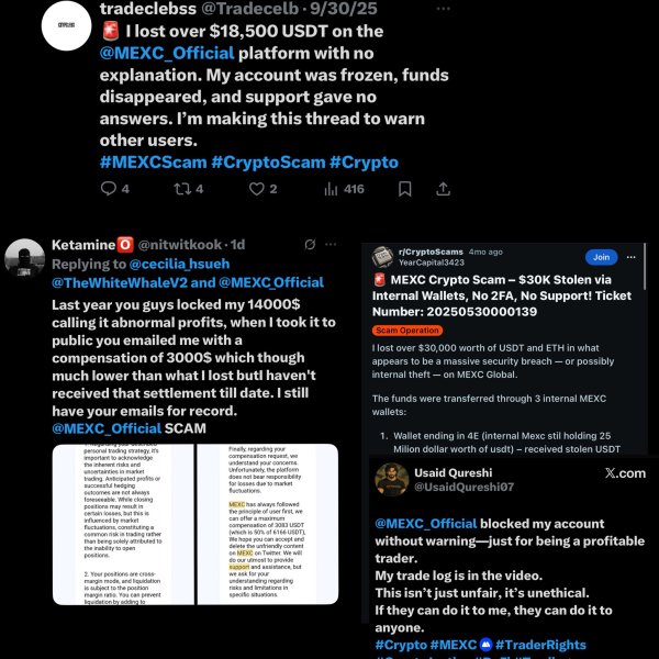 MEXC hit with accusations from an anonymous X account