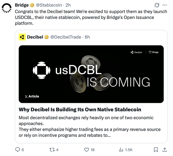 Aptos-incubated Decibel to launch protocol-native stablecoin ahead of mainnet